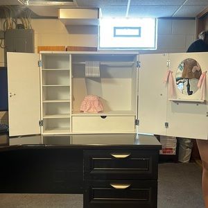 Used Our Generation Doll closet with 15 American Girl doll hangers